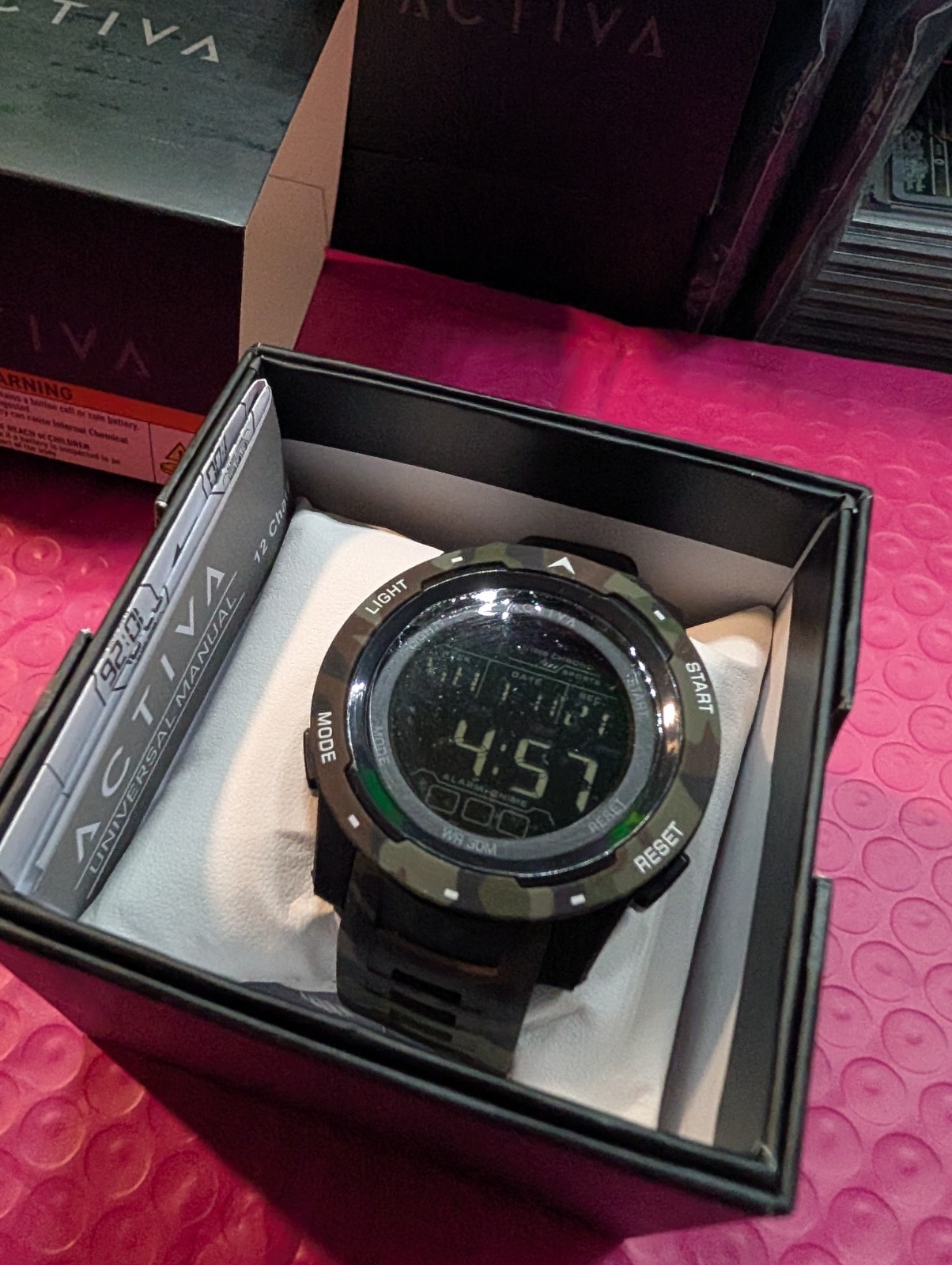 Activa X Invicta Men’s 45mm Camouflage Digital Watch (ACW8105MC-001- NEW