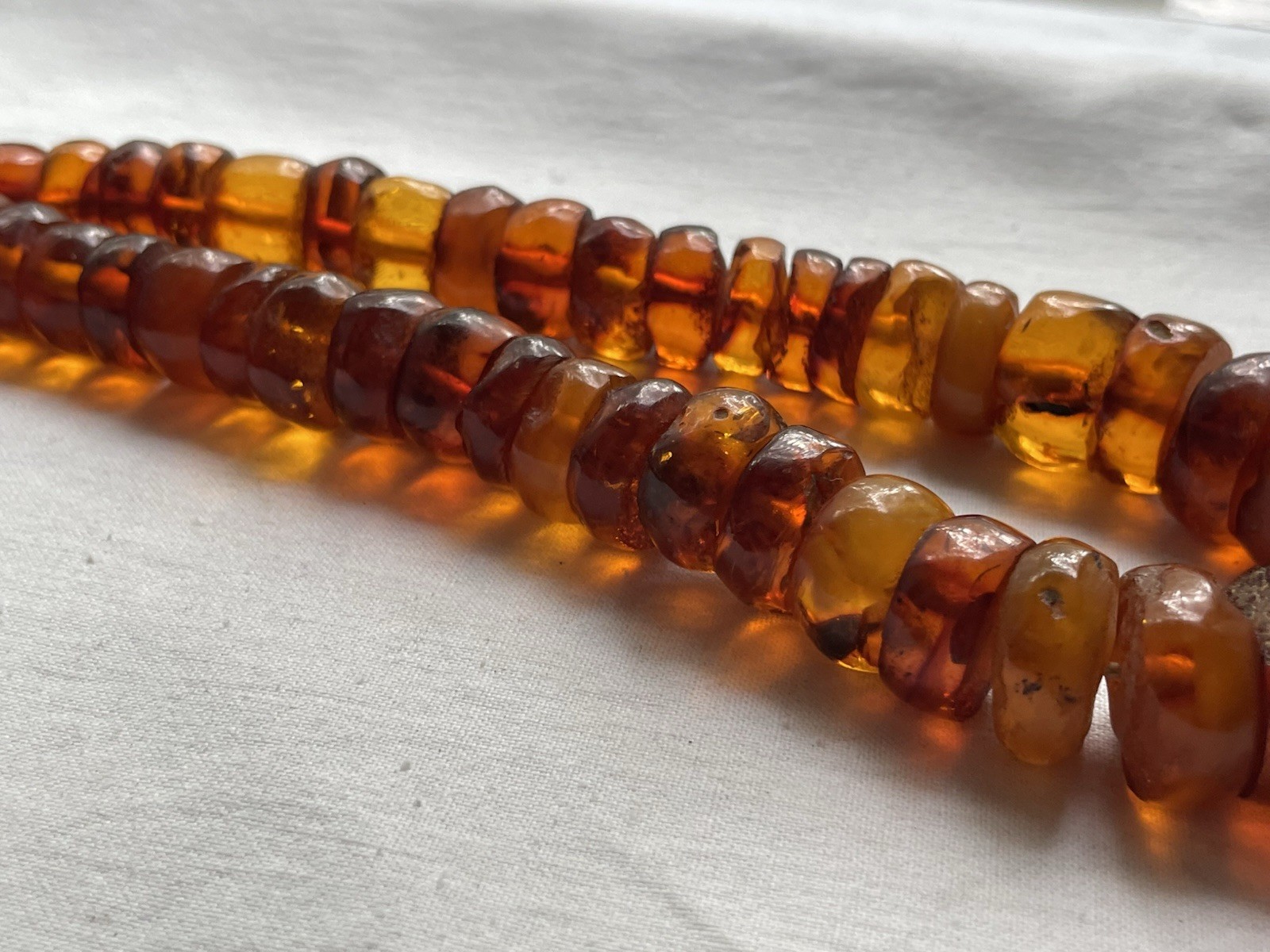 Genuine Ukrainian old amber necklace 19 century 103 grams BIG BEADS 10-20mm