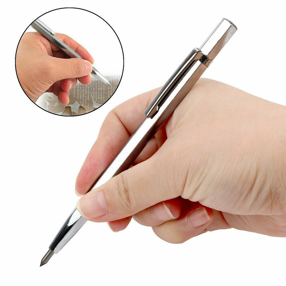 2Pcs Engraving Pen Glass Metal Wood Engraver Scribe Tool Portable Pocket Diamond