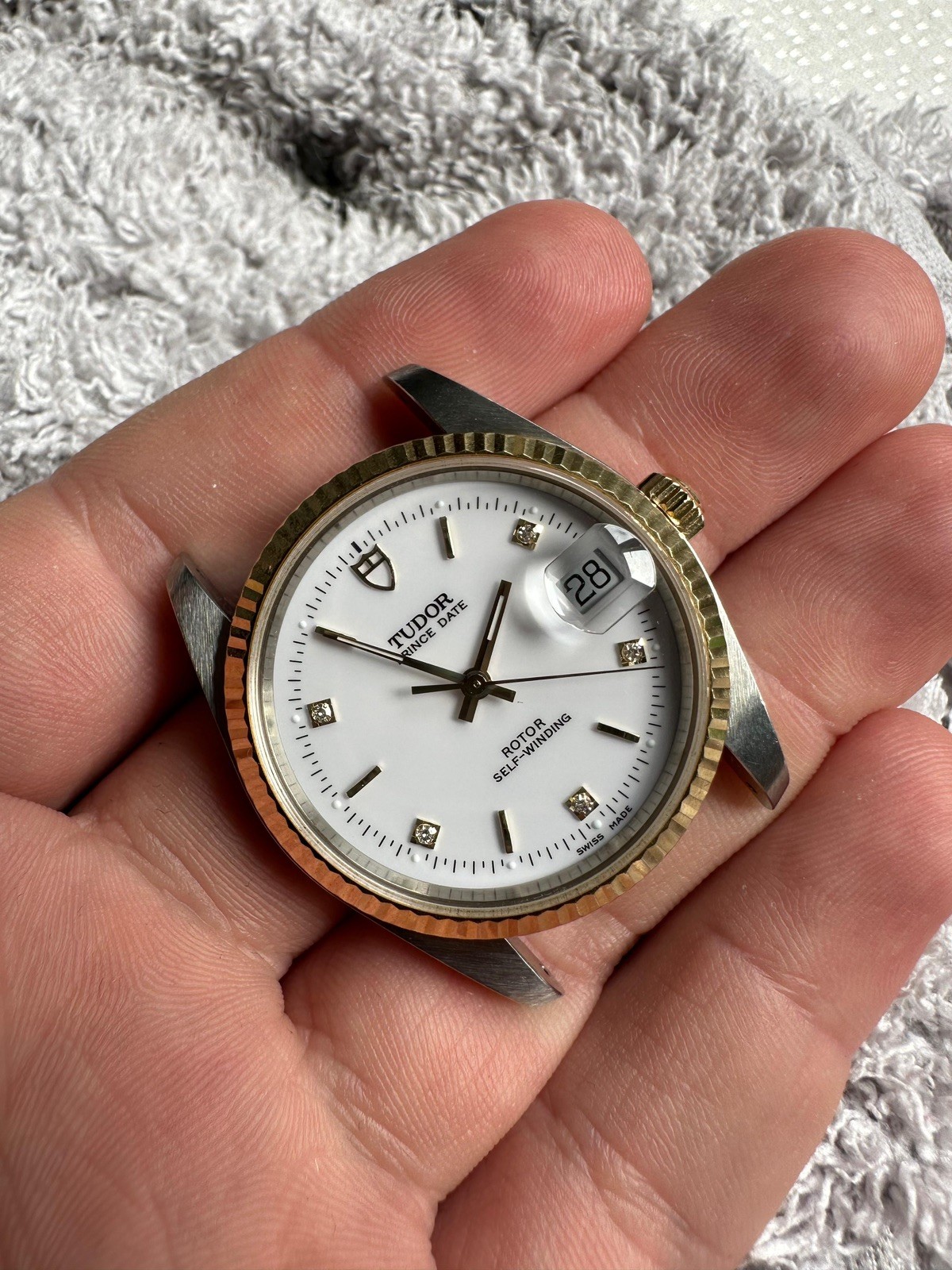 Tudor prince date mint condition amazing dial ref 74033 on leather strap