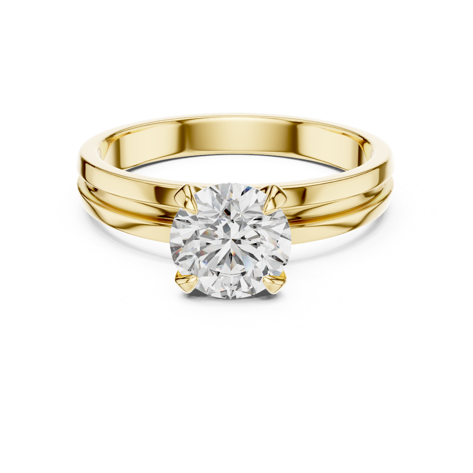 1 Ct Lab Grown Diamond IGI Certified Engagement Wedding Gold Ring 14 K F VVS