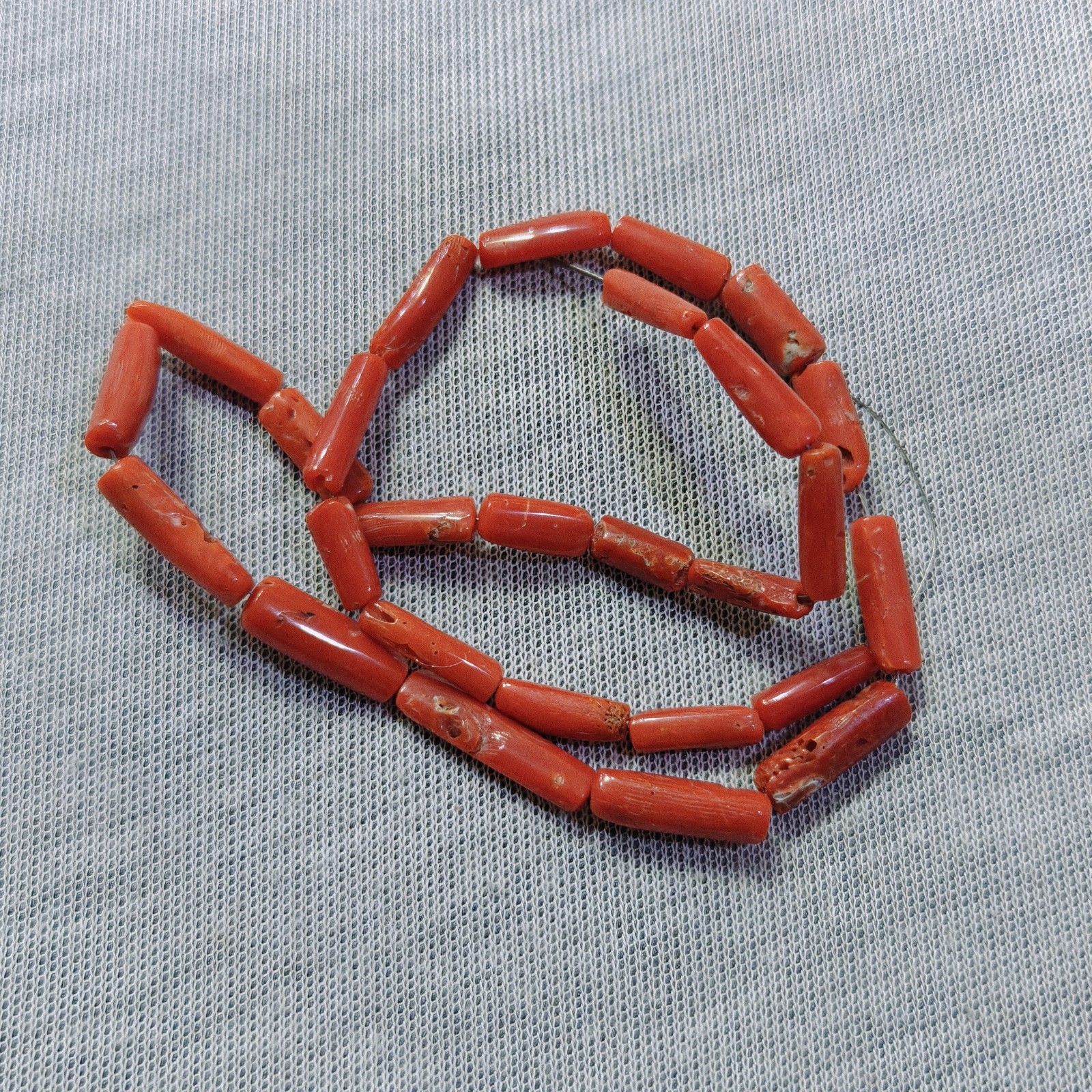 Genuine Red Coral Beads Natural Italian Coral Gemstone Strand 15 Inch