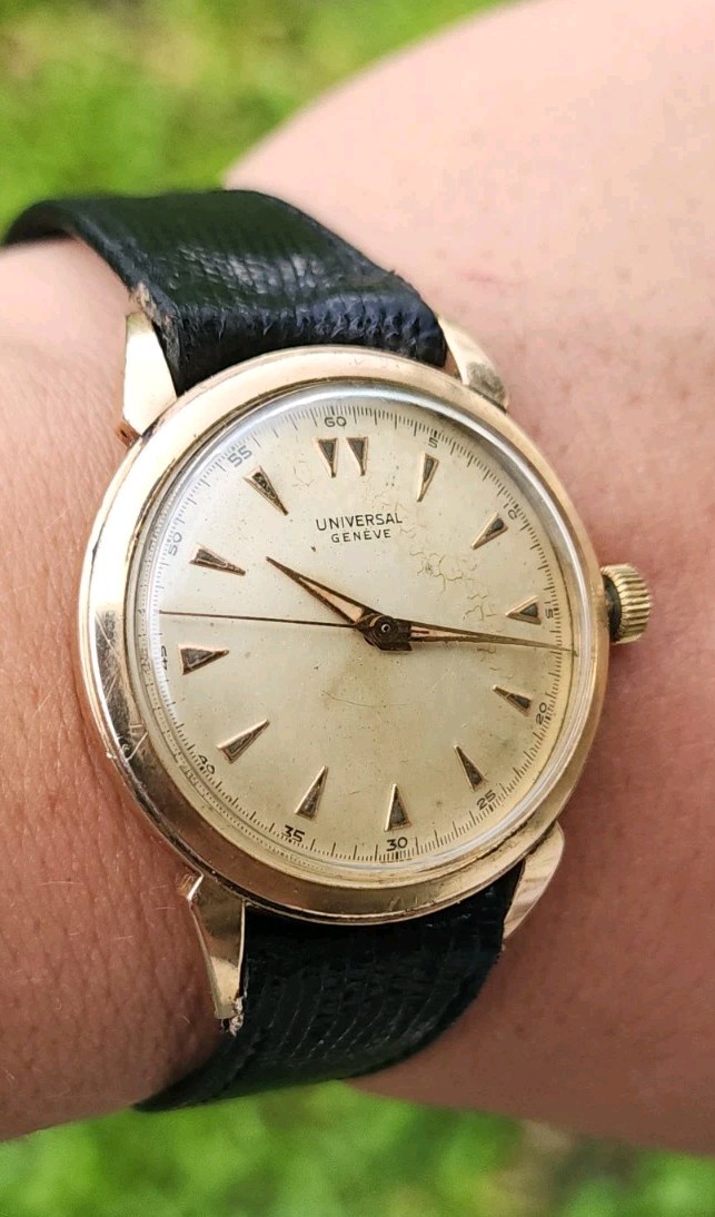 VINTAGE 1950’S UNIVERSAL GENEVE MANUAL CAL 332 Gold Filled MEN’S WATCH
