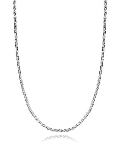 Sterling Silver 2mm SPIGA Wheat Chain – 060 Diamond Cut Italy 16″-30″
