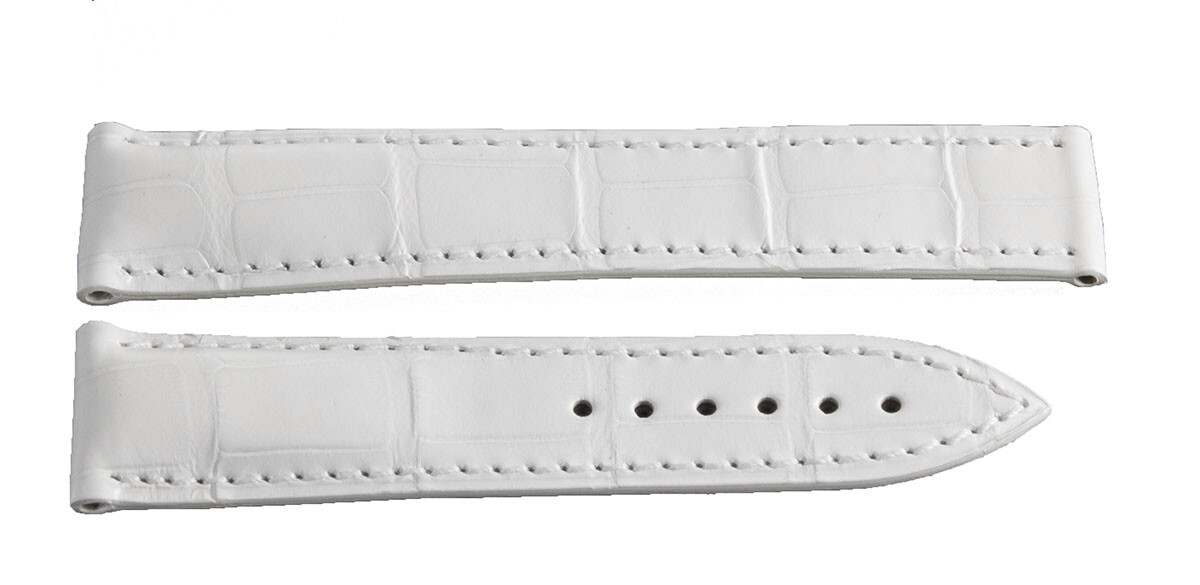 Omega Seamaster White Alligator Women’s Strap Band 18mm x 16mm 98000112