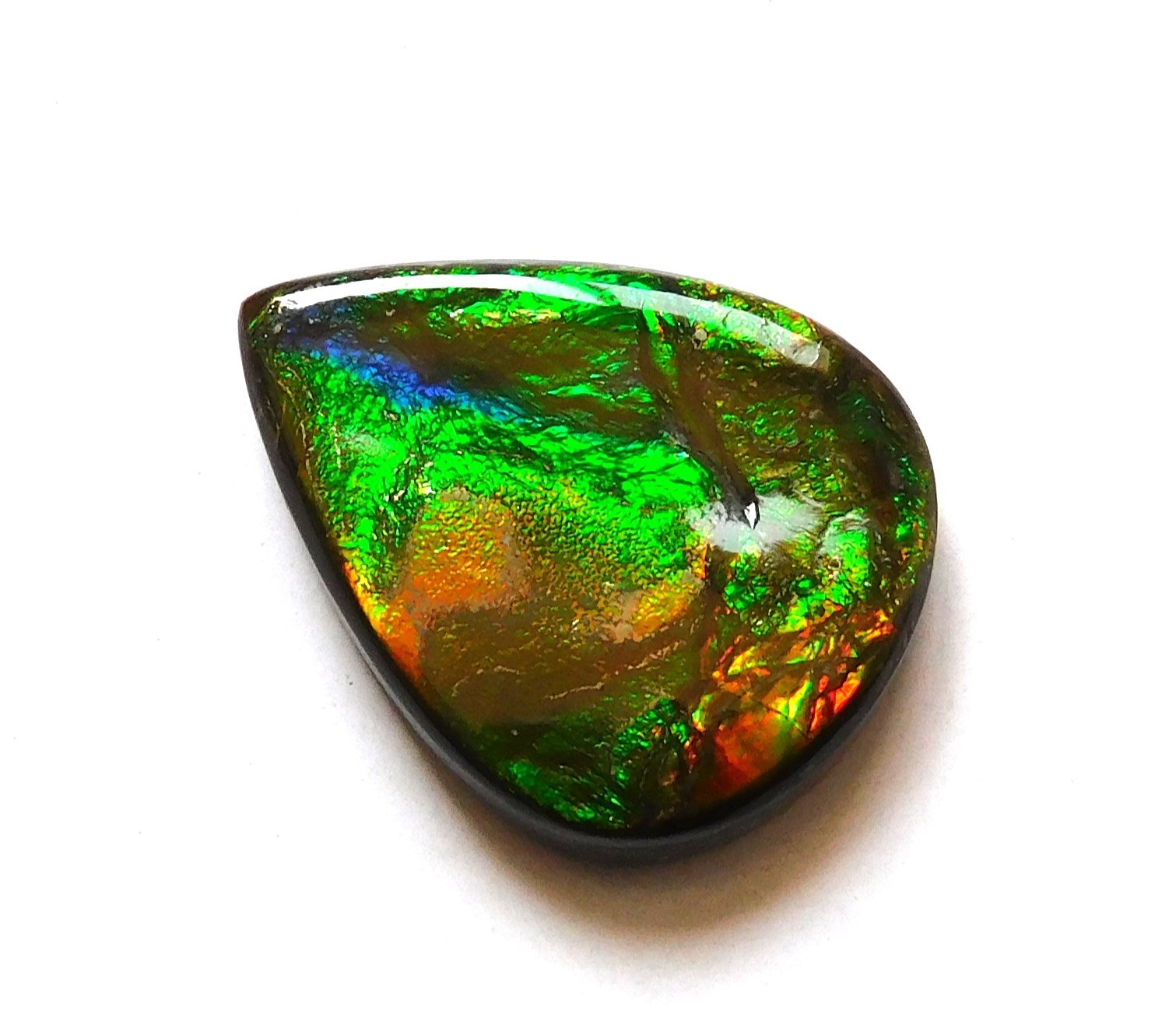 8.45 Ct Natural Canadian Ammolite Cabochon Loose Gemstone 18.2X13.9X3.8MM LS08