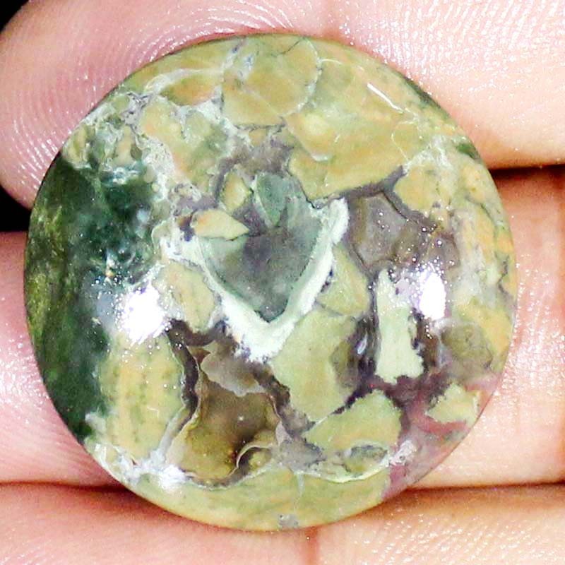 RHYOLITE OPAL Cabochon 39.85 CT 33×05 mm 100% Natural ROUND Shape Loose Gemstone