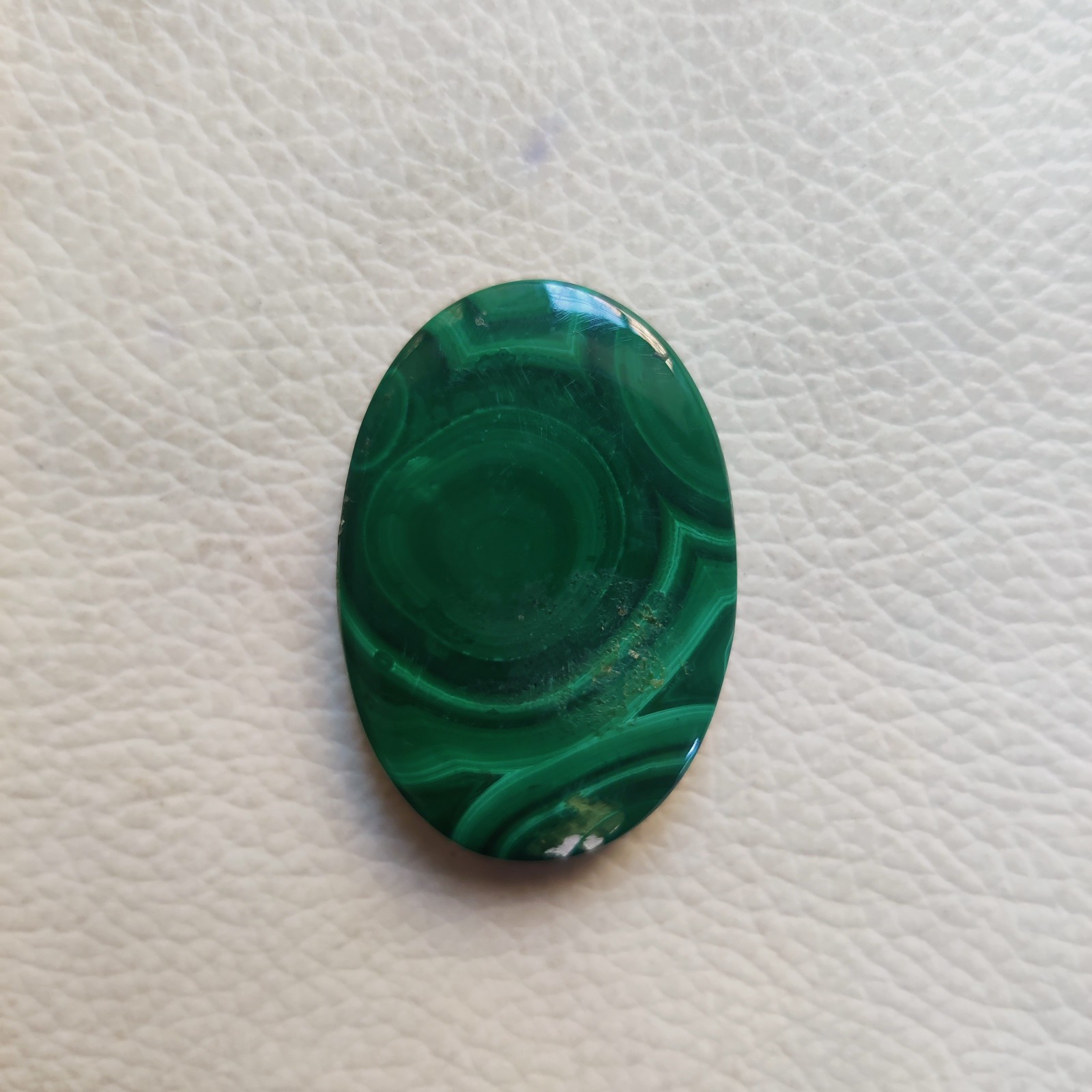 Natural Green Malachite Loose Gemstone Cabochon,Oval-68 CT,36 X 23 X 7 MM