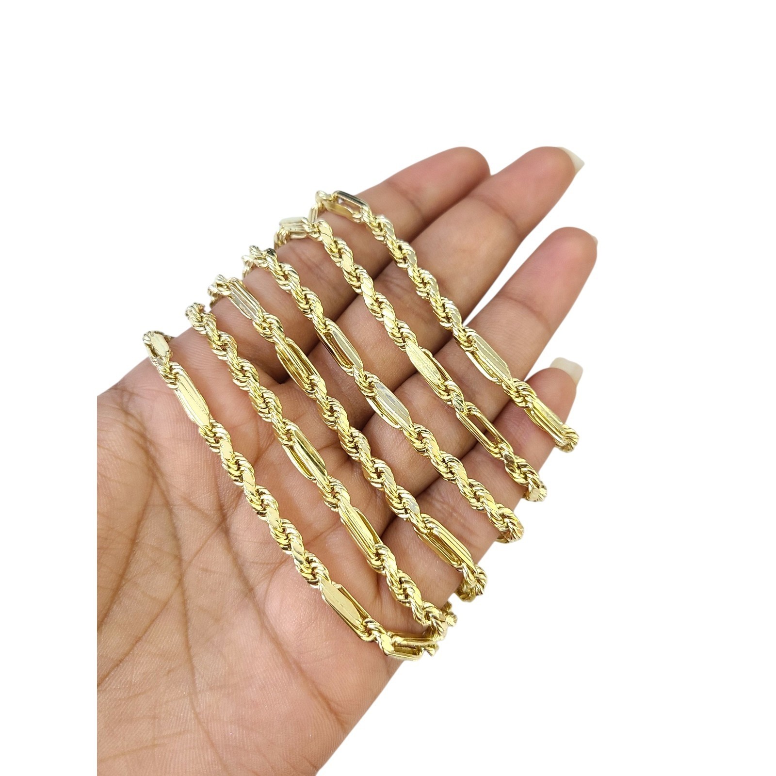 Real 14k Yellow Gold Milano Rope Chain 5mm Necklace 18″-30″ in Men Women