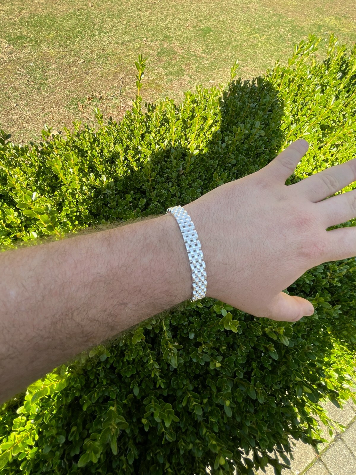 Mens Real Solid 925 Sterling Silver Presidential Custom Watch Link Bracelet 10mm