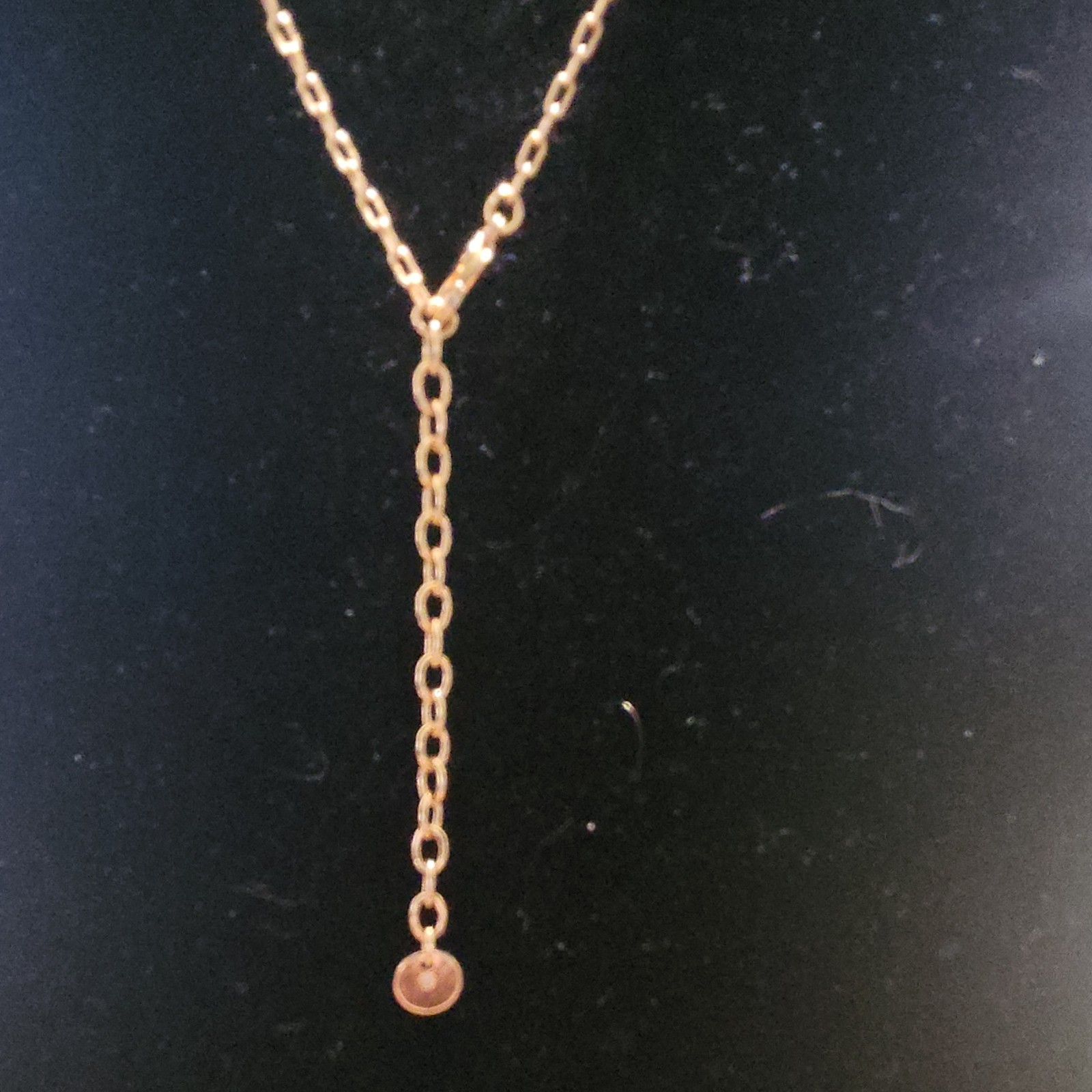 BP Rose Gold Triangle Quartz with CZ Accents Pendant Necklace