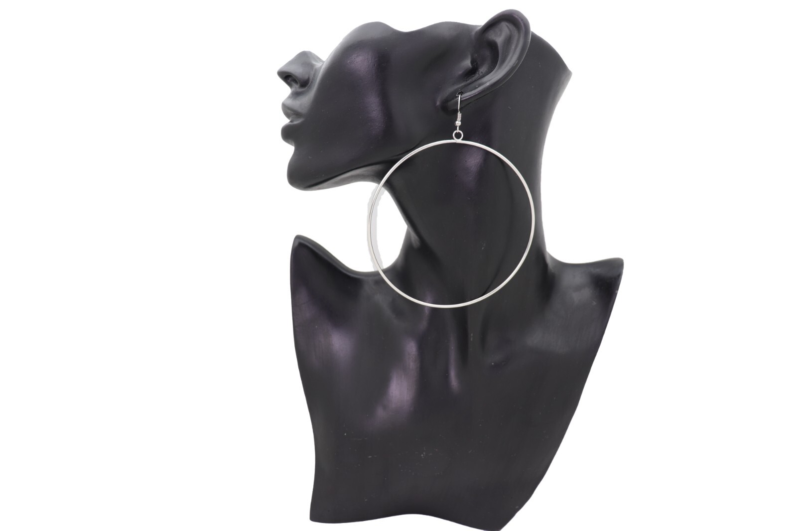 Women Earrings Set Silver Metal Casual Day Wear Large Size Hoop Fashion Jewelry