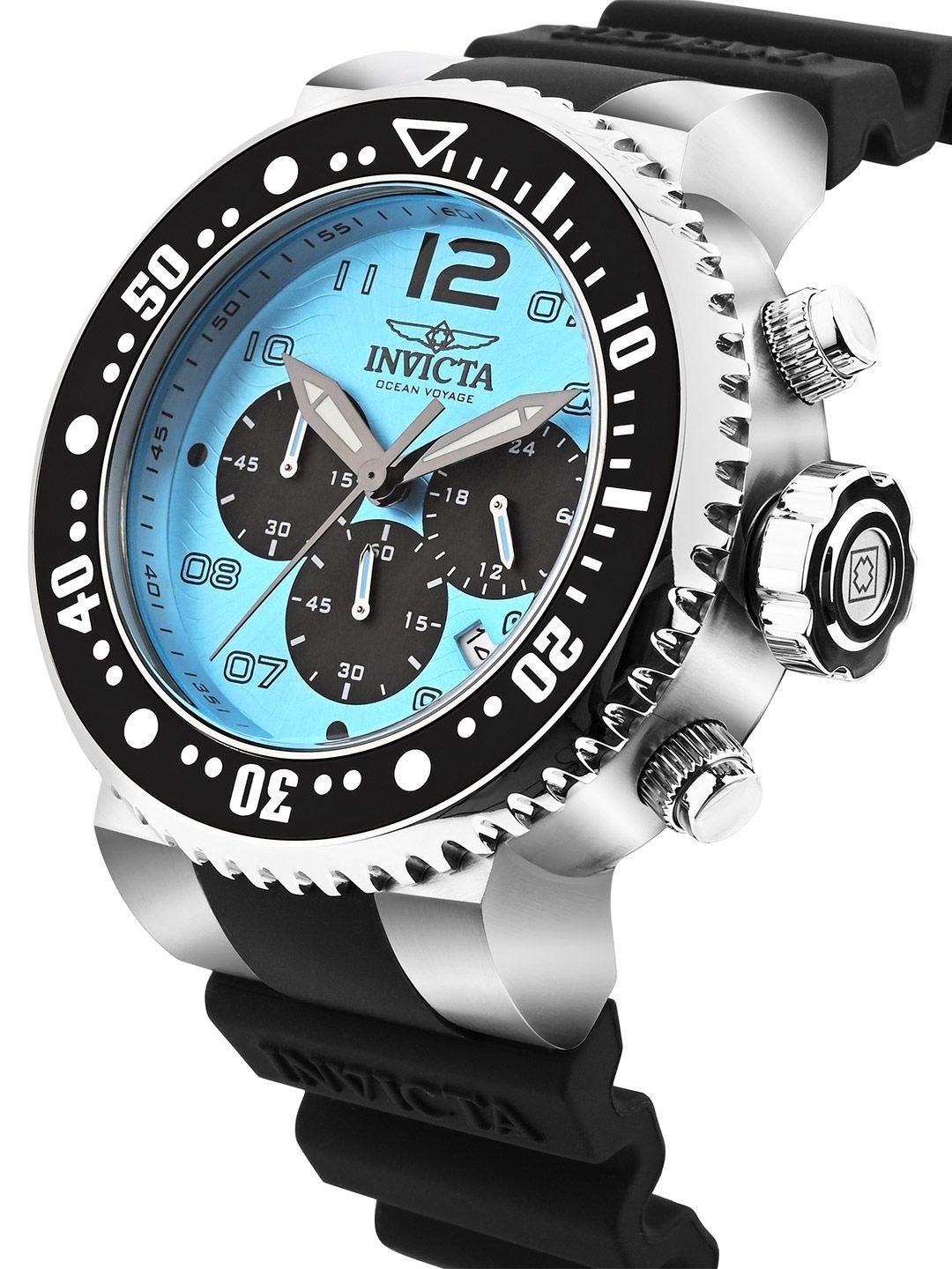 New Invicta Men 52mm Grand Pro Diver Ocean Voyage BLUE & BLACK DIAL Chrono Watch