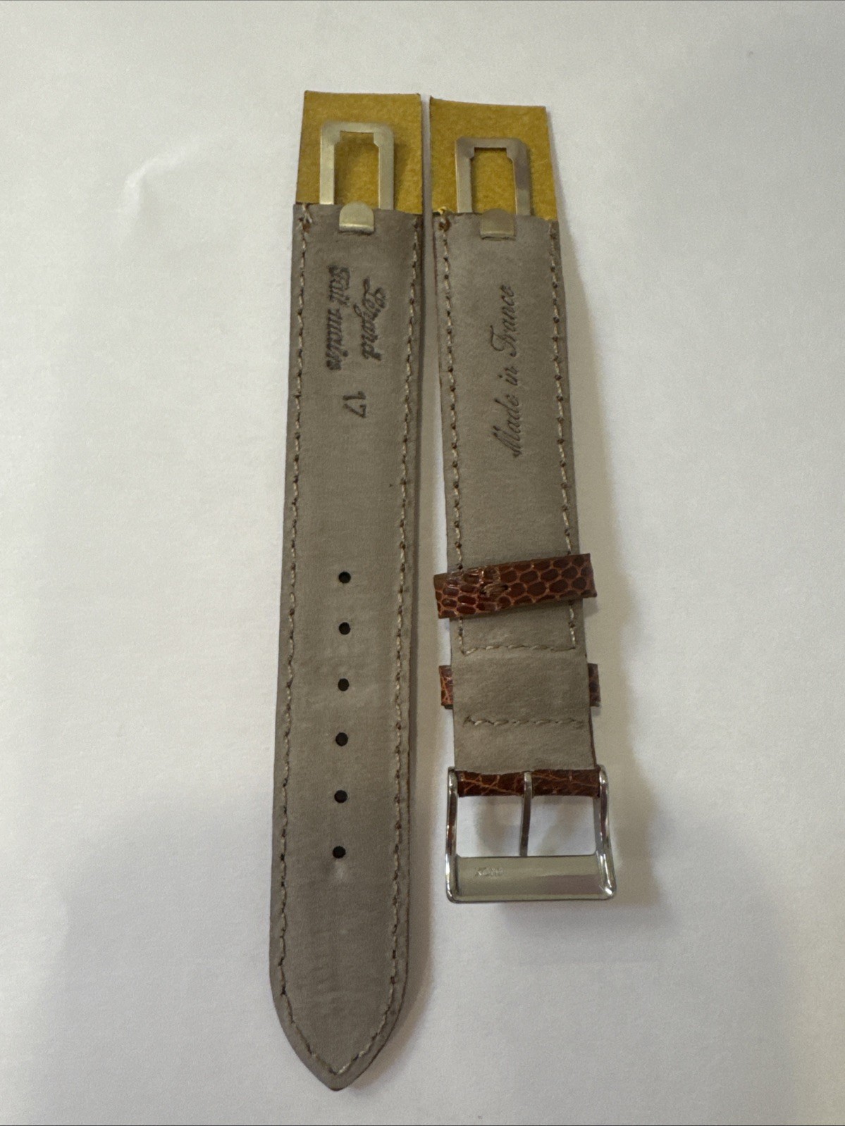 Brown Lizard Grain 17mm Open Ended Watch Strap Brand New Liz17