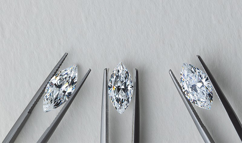 2.50 CT Natural White Diamond Marquise Cut VVS1 D Grade IDGL Certified AS2