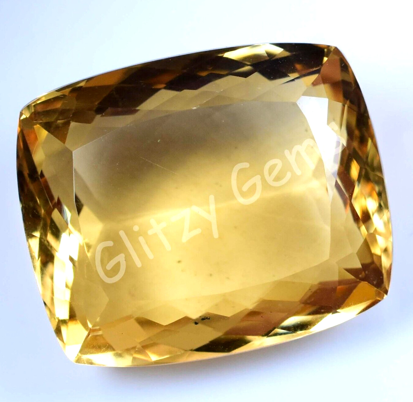 Natural Yellow Citrine 58.85 Ct Cushion Flawless Untreated Certified Gemstone