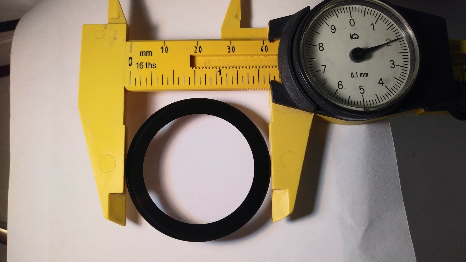 Movado BOLD crystal replacement round BLACK trim 42.0×1.75mm new 01.1.29.600