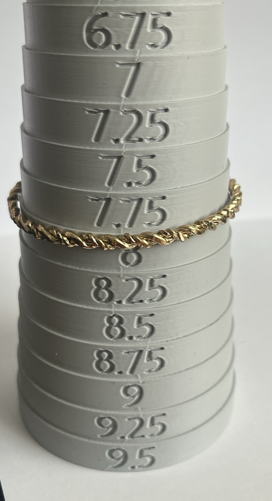 Bright Gold Tone Bangle Bracelet Set 8 Stackable Mixed Texture 8-8.25in