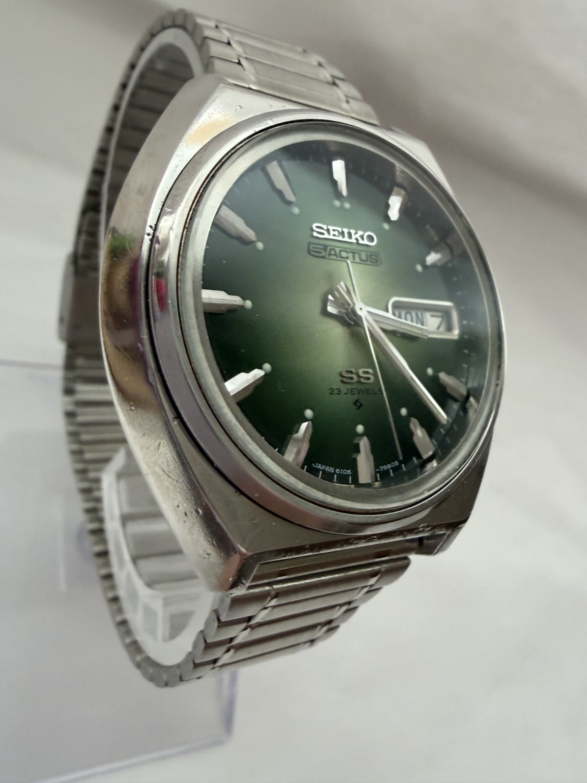 [Exc+5] Vintage 1973 Seiko 5 Actus 6106-7700 Rare Green Dial 23J Automatic
