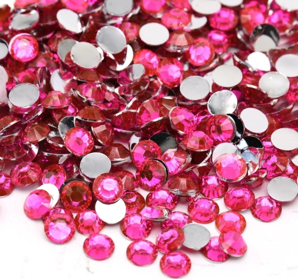 RESIN Rhinestones 3MM/SS12 QTY 1000-5000 Flatback Round Crystals Bling NON HOTFX