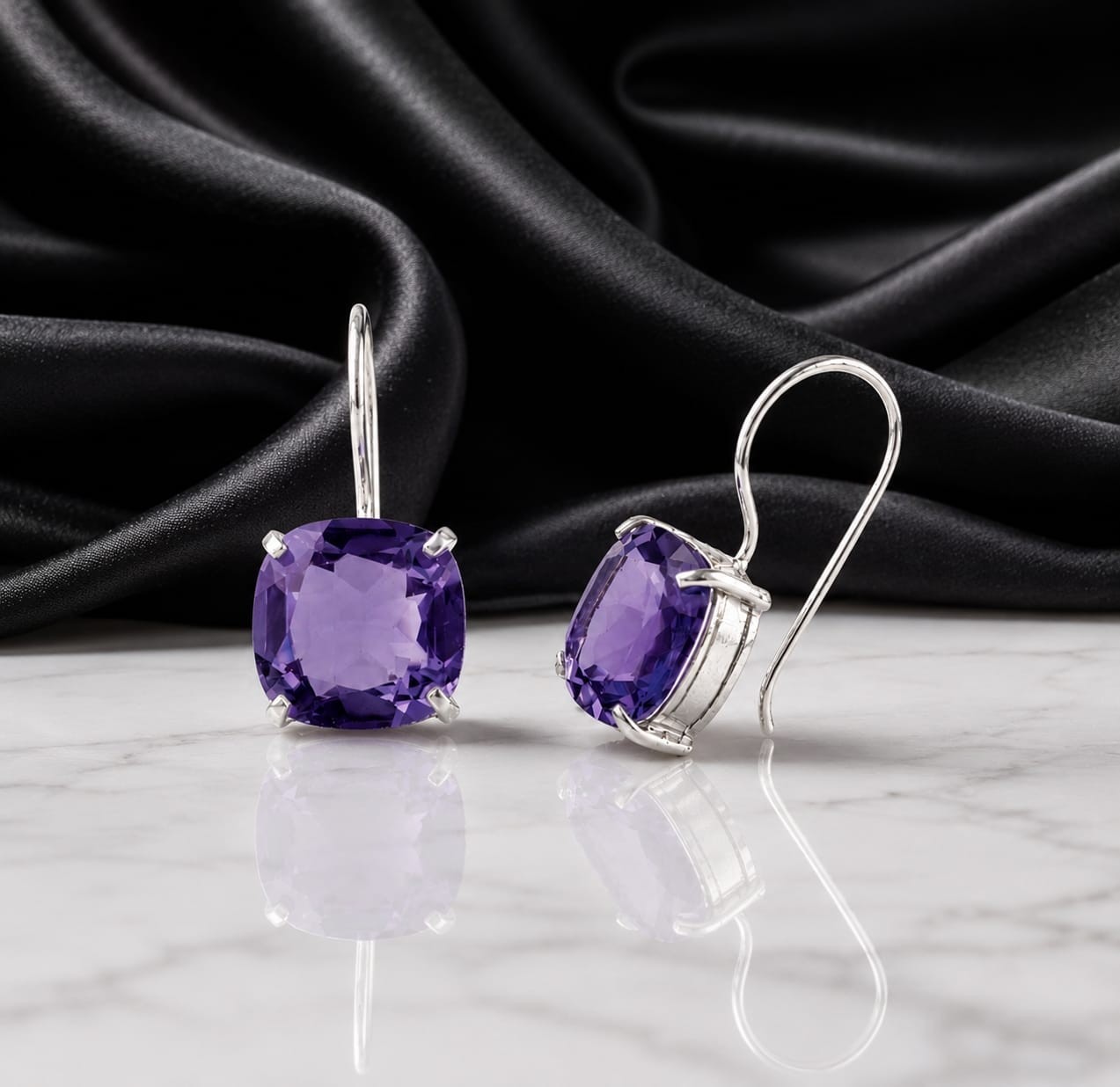 Iolite Gemstone 925 Sterling Silver Handmade Earring Birthday Gift For Her .