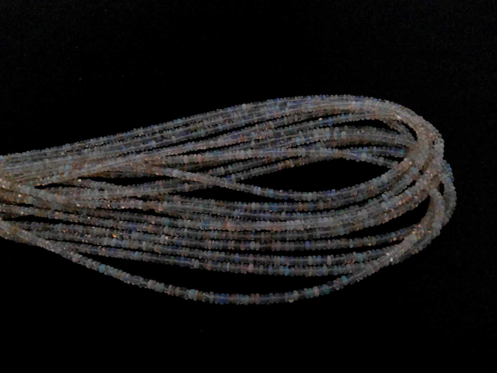 18″inch Strand Genuine Ethiopian Opal Rondelle 2.5-3.5mm Beads, Ethiopian Opal
