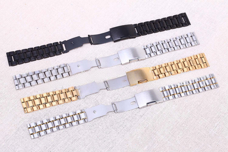 High Quality Solid Stainless Steel Watch Strap Band Mens Metal Bracelet 14-24mm