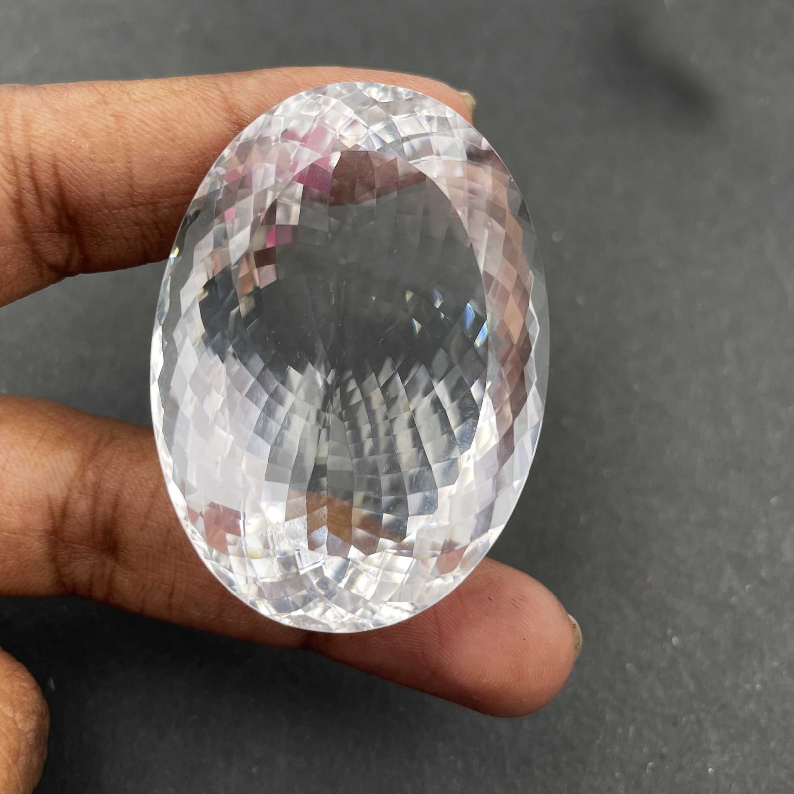 Natural Crystal Quartz Flawless Gemstone Oval Cut 29*39 MM 152 CT
