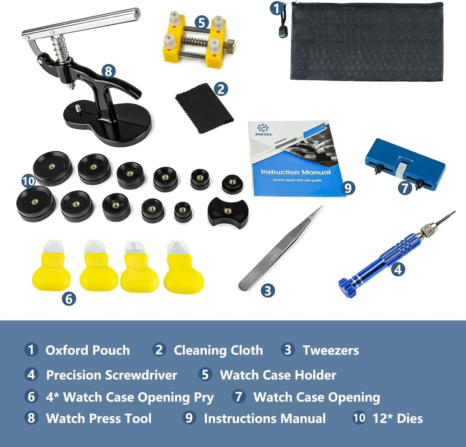 Watch Repair Kit Professional Tool Battery Replace Back Case Opener Remover Set