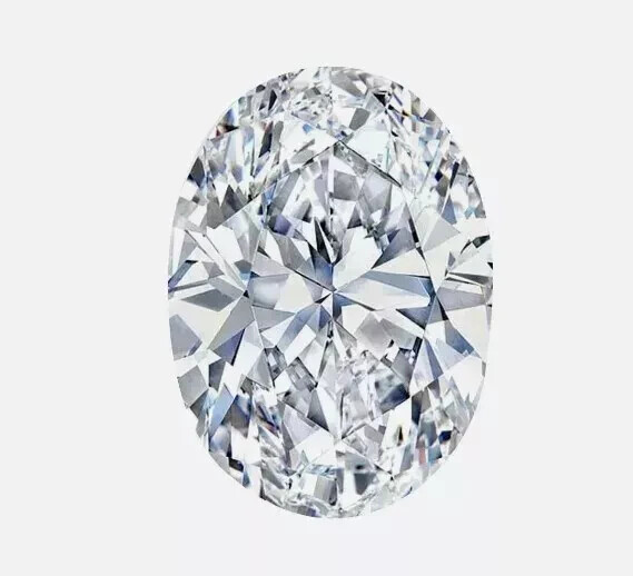 1.25 CT VVS1 D Grade Oval Cut Natural White Diamond Ring Size GDGL Certified D3