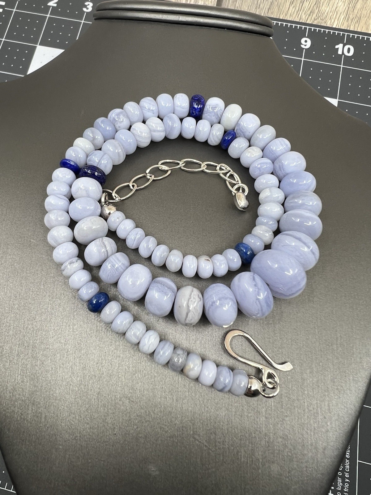 Blue Lace Agate & Lapis Lazuli Necklace Mine Finds by Jay King