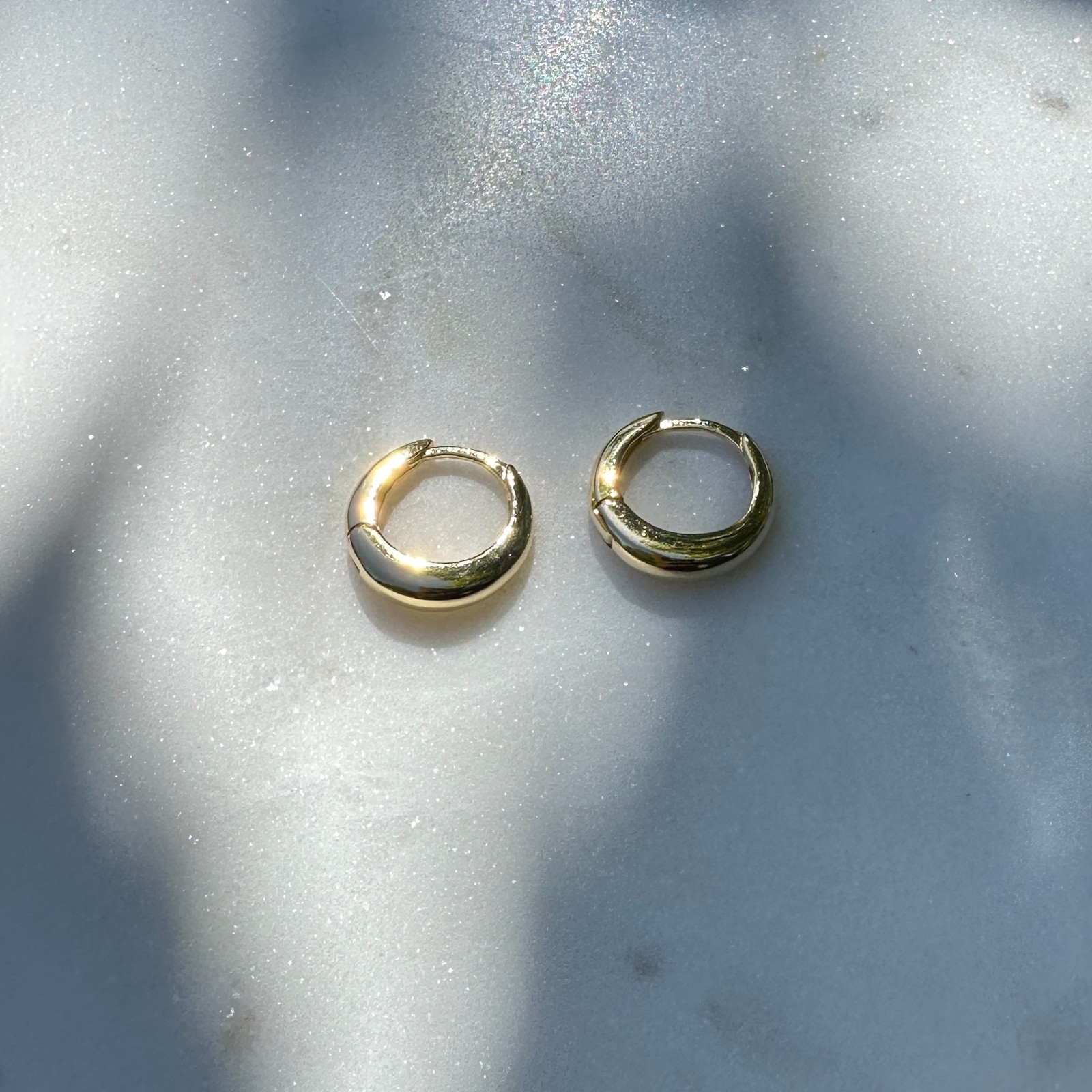 18K Gold Filled Classic Clicker Hoop Earrings