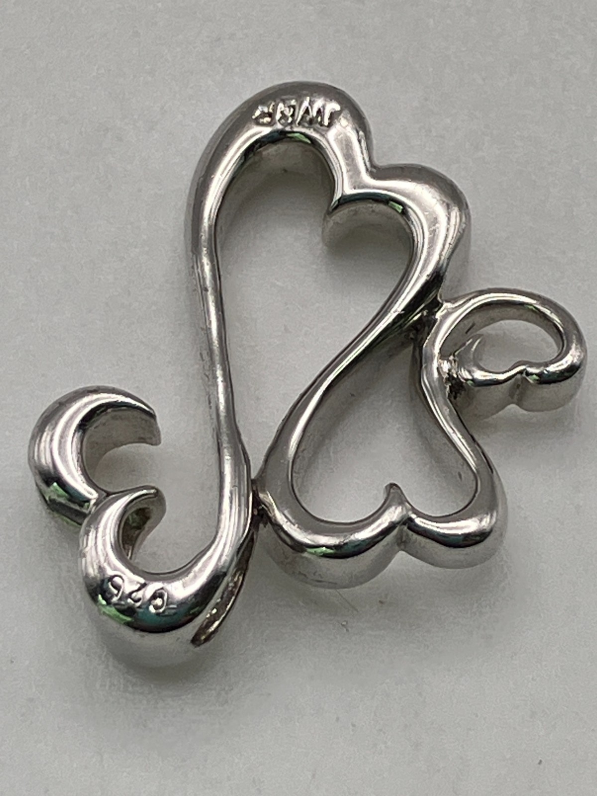 Jane Seymour Sterling Silver 925 JWBR Open Heart Pendant