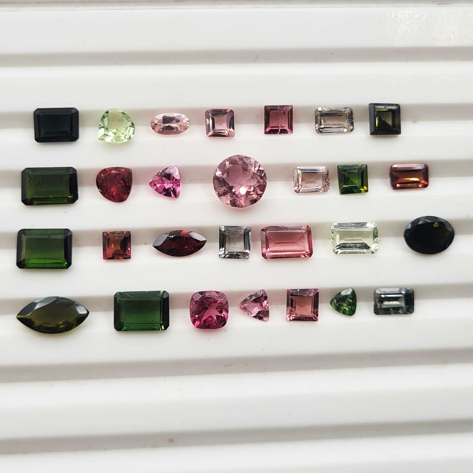 Natural Multi Tourmaline Pear Cut Loose Stone Lot 16 Pcs 3-7 MM 5 CT