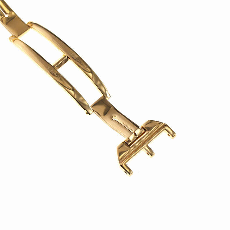 Leather Strap Stainless Steel Butterfly Buckle12 14 16 18mm for Jaeger-LeCoultre