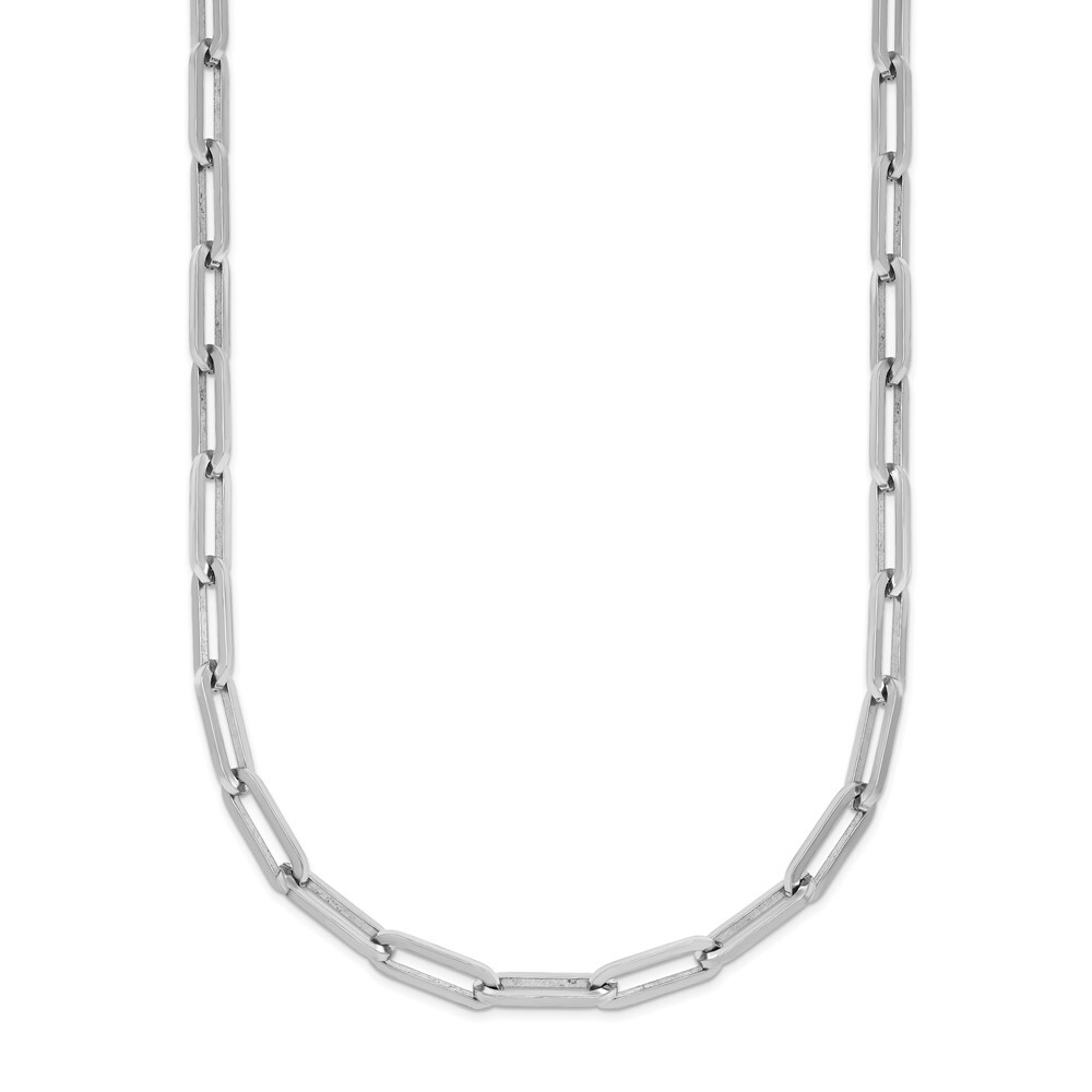 950 Platinum Polished 3.7mm Solid Paperclip Link Chain Necklace 16″- 19.39gram