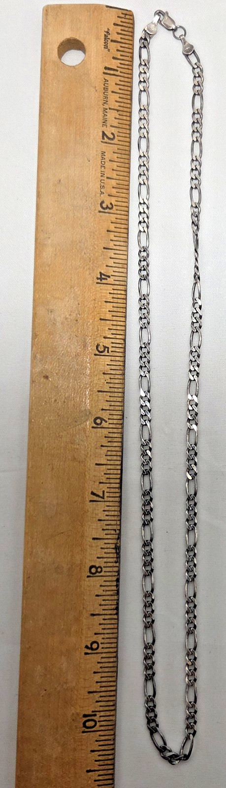 Classic Style Sterling Silver Chain Necklace .925 Approximately 10 Inches Long