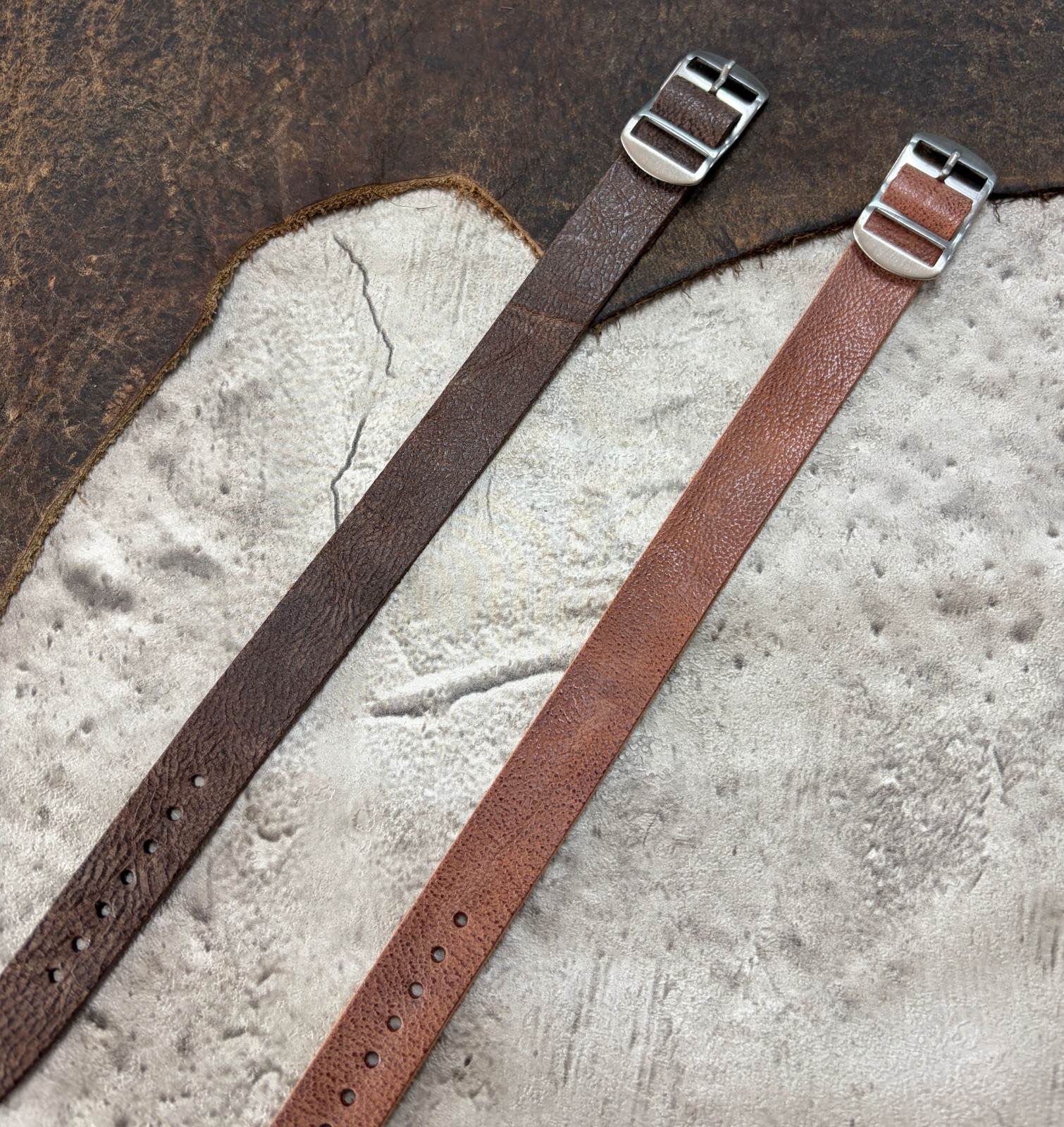 Size 14/16/18mm Handmade Vintage Leather Fixed Lug Watch Wrist Strap Band #138C
