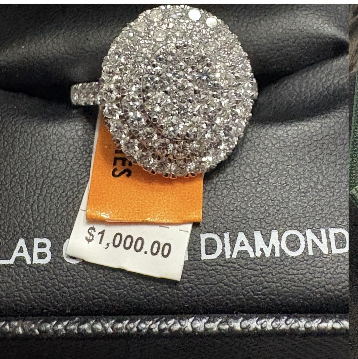 Forever Grown Diamonds Lab-Created Round Diamond Cluster Ring VS-SI F-G 925