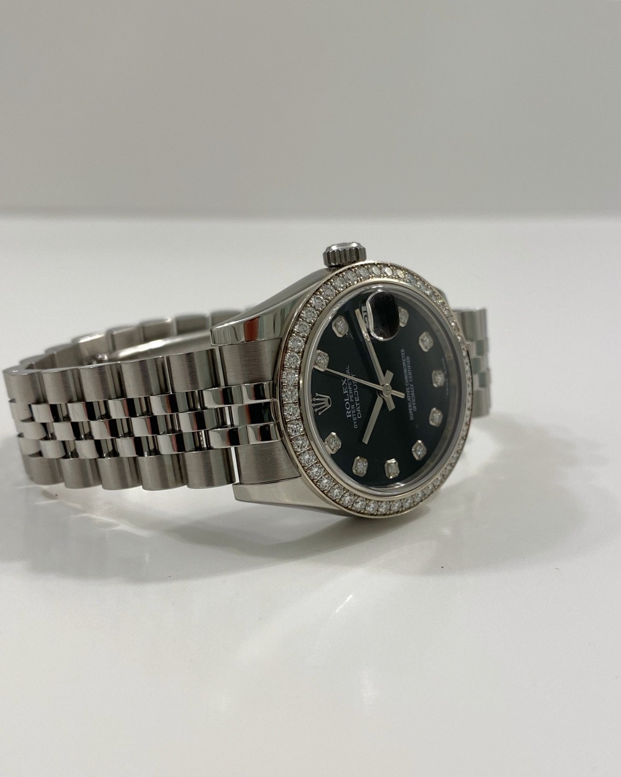 2011 Rolex 178384 Datejust 31mm Mid-Size Factory Diamond Bezel & Dial on Jubilee