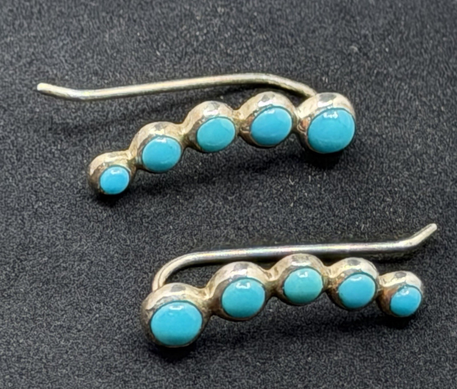 Jay King Sterling And Turquoise “Climbers” Earrings