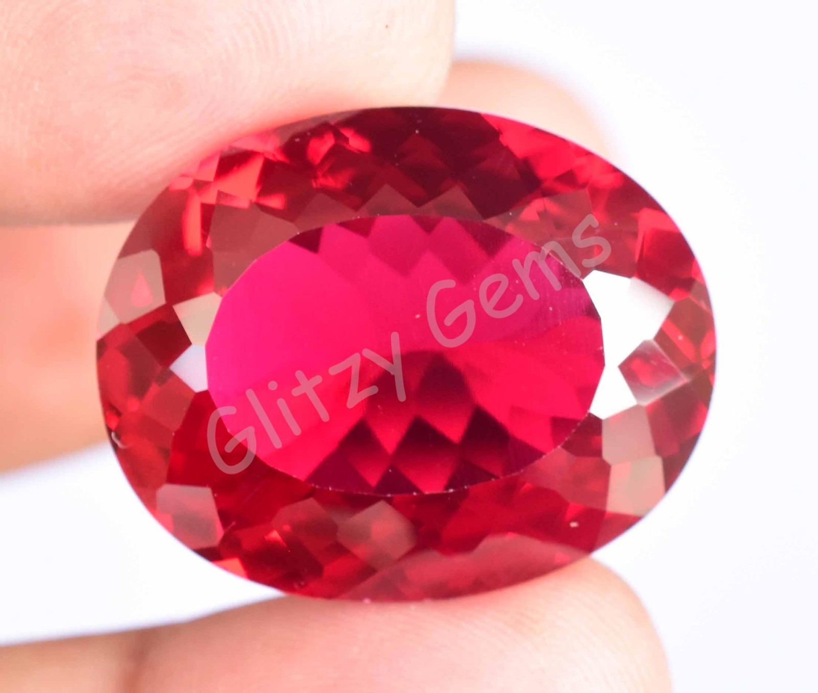 48.85 Ct Natural Blood Red Mozambique Ruby Oval CERTIFIED Loose Gemstone