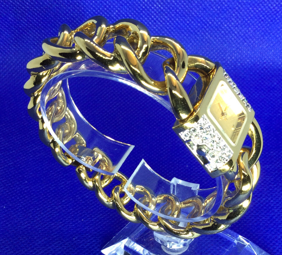 THE FRANKLIN MINT Women’s Gold Tone Swiss Movement 26 mm Wide 18 mm Long