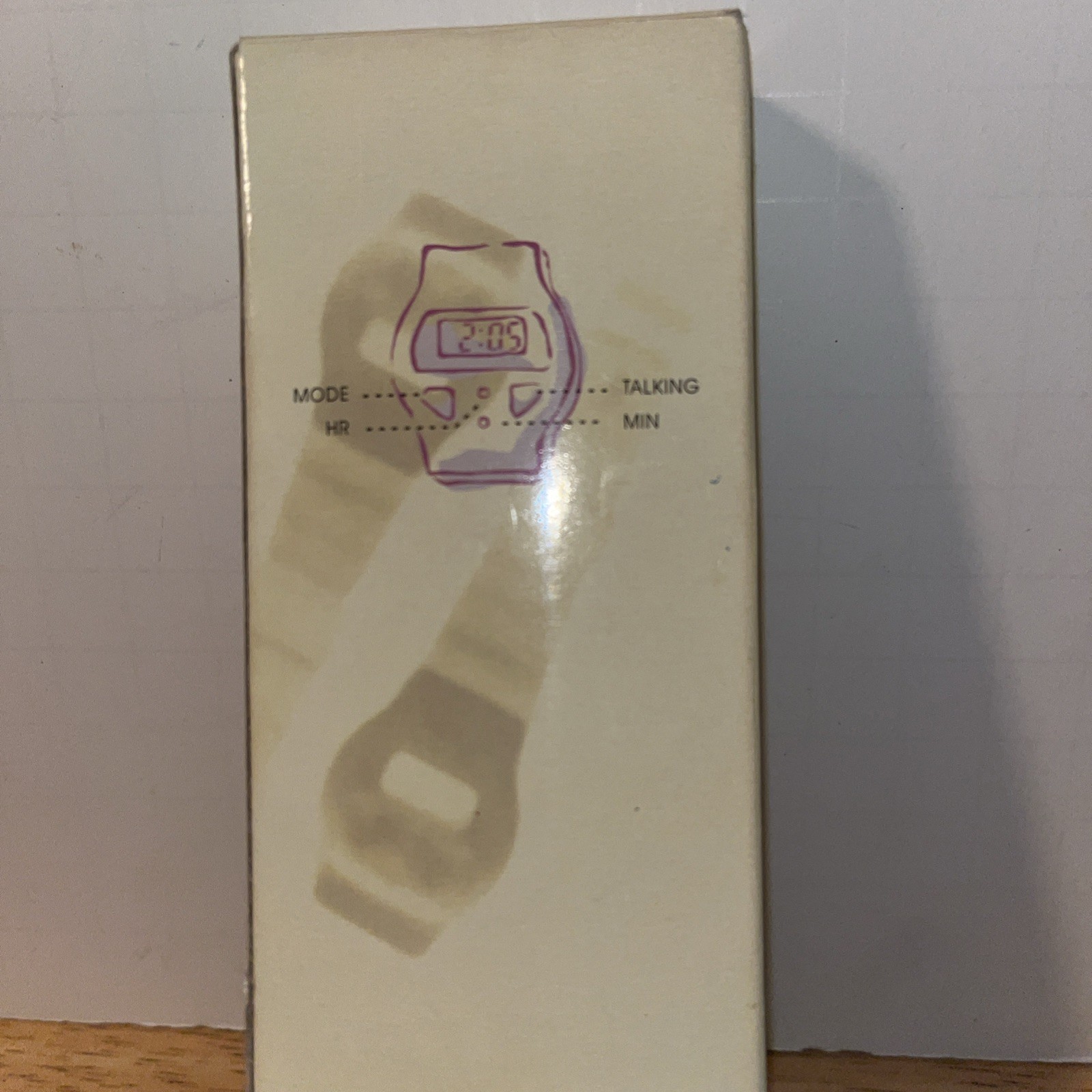 Vintage NOS WATCH Talking English Digital Watch Alarm Blue UT-6657