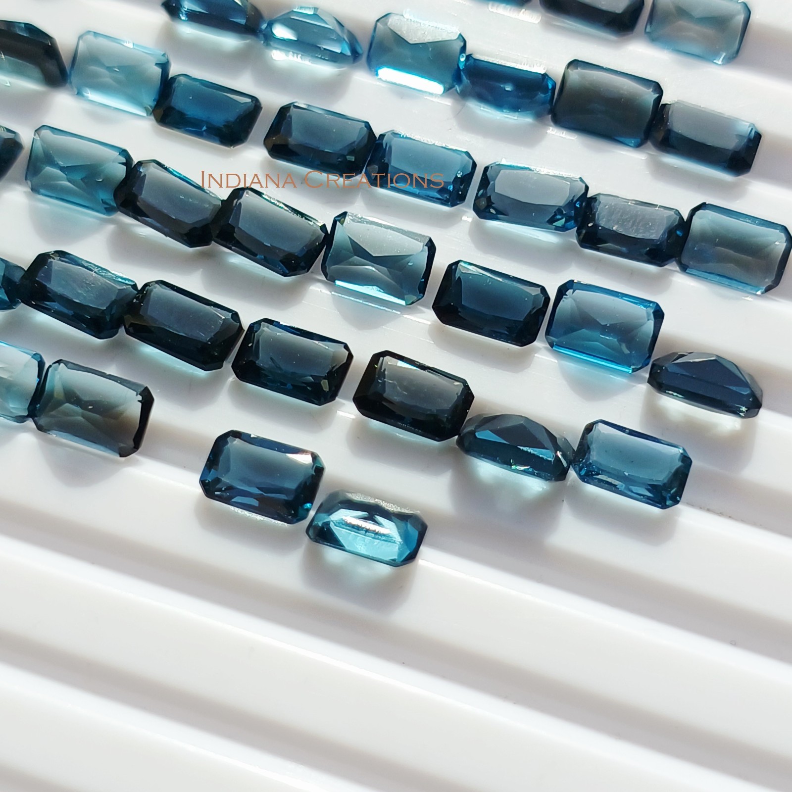 Natural London Blue Topaz Octagon Faceted Cut 3x5mm To 8x10mm Loose Gemstone