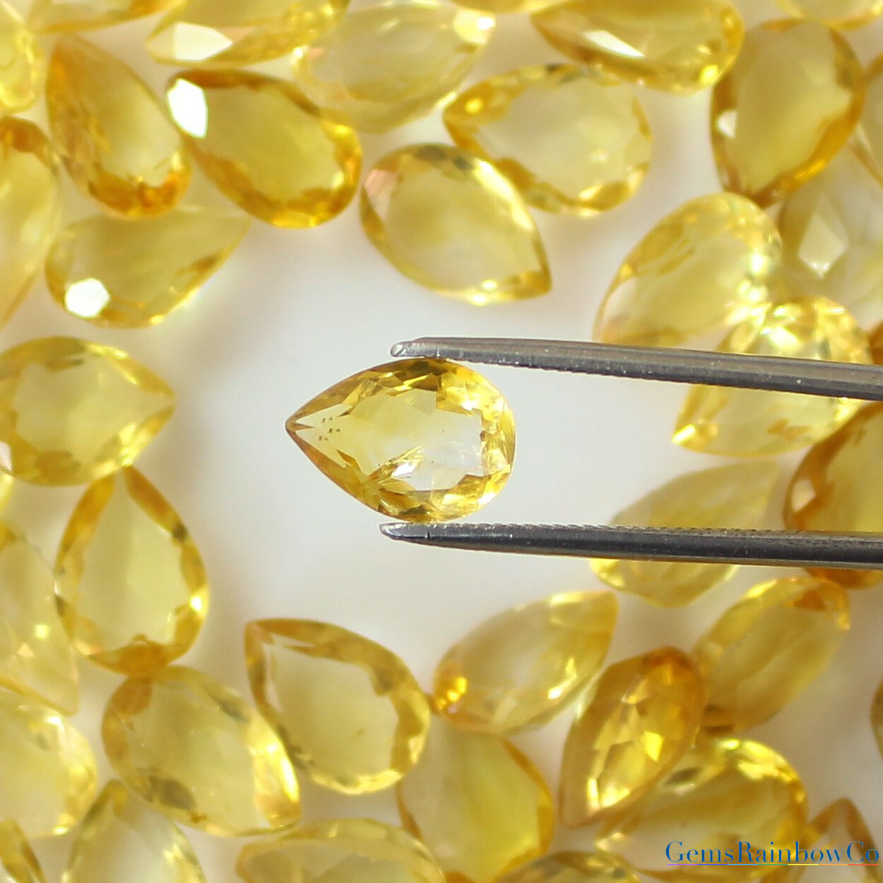 Natural Citrine Pear Shape Faceted Loose gemstone 5×3 mm to 14×9 mm A Quality