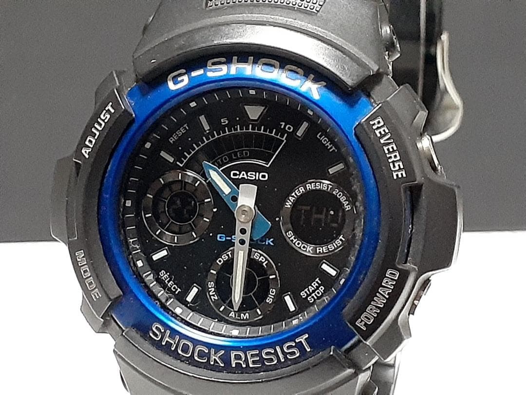 [Battery replaced, working condition] Casio G-SHOCK AW-591 Blue Analog-Digital W