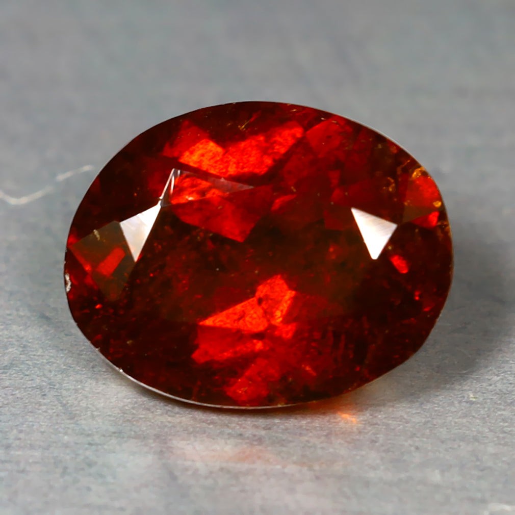 1.98 ct Oval Cut (8.69 x 6.90 mm) Orange Red Spessartite Garnet Natural Gemstone