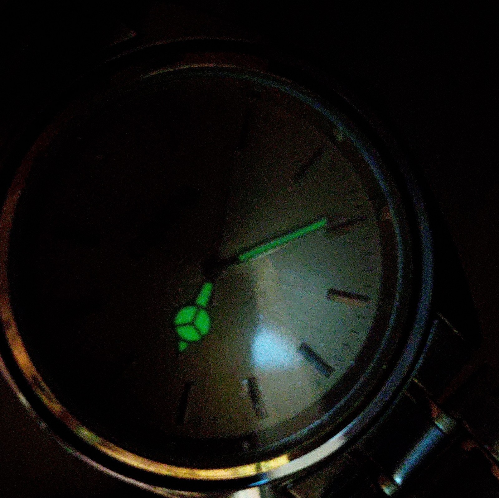 Geneva Quartz Analog Watch, Gold Dial, Two-Tone SS Bracelet, Luminous Hands.