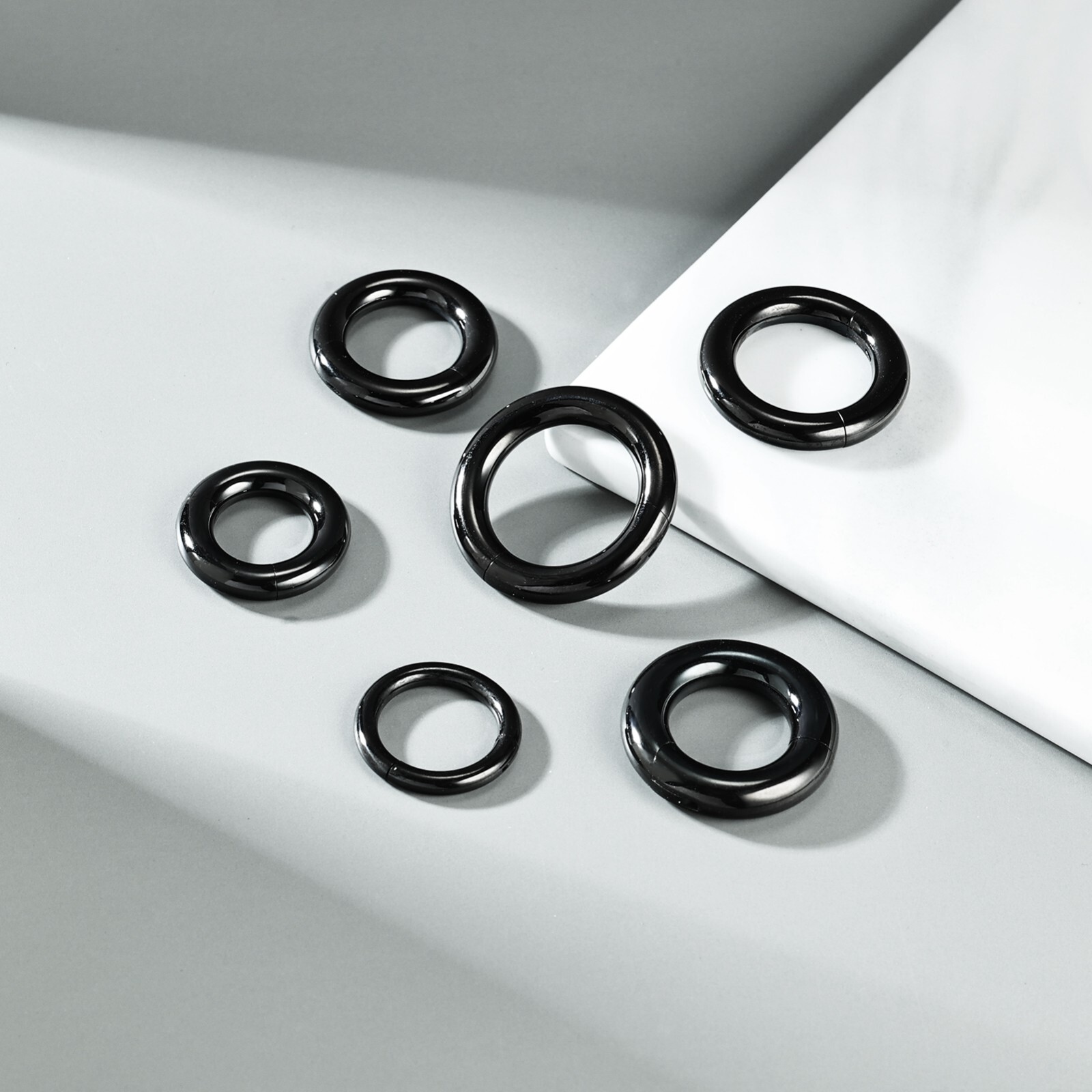 2G-12G Titanium Hinged Large Septum Ring Clicker Ear Gauge Hoop Earring Jewelry